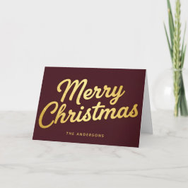 Glam Retro Folie Schriftzug Frohe Weihnachten