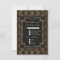 Glam Roaring 20's Gold Black Great Gatsby Wedding