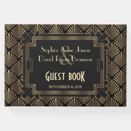 Glam Roaring 20's Gold Great 1920s Wedding Gästebuch