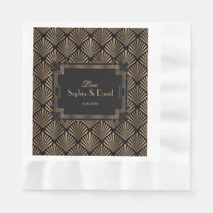 Glam Roaring 20's Great Gatsby 1920s Wedding Serviette