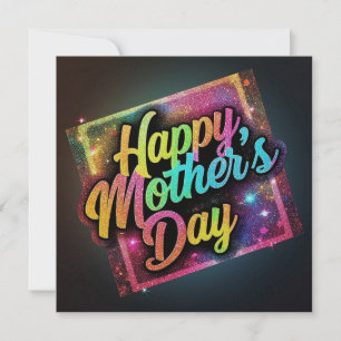 Glam Rock Mother's Day Pearl Simmer Card Feiertagskarte