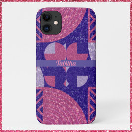 Glam rosa und Lila geometrisch Case-Mate iPhone Hülle