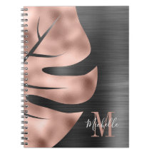 Glam Rose Gold Black Metallic
