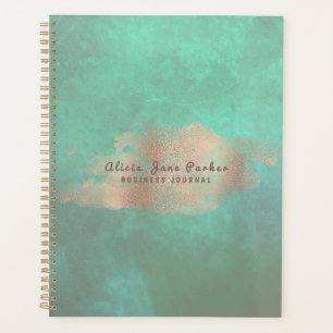 Glam Rose Gold Copper Foil Green Luxus Elegant Planer