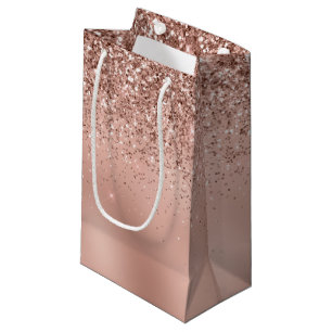 Glam Rose Gold Glitzer Kleine Geschenktüte