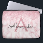 Glam Rose Gold Glitzer Marmorsparkle Monogramm Laptopschutzhülle<br><div class="desc">Glam Rose Gold Ombre Imitats Glitzer und Sparkle Marmorstein Moderne und elegante Monogram Case. Dieser Fall kann so angepasst werden,  dass er Ihren Anfangs- und Vornamen enthält.</div>