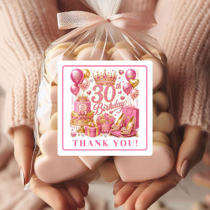 Glam Rose Gold Konfetti 30. Geburtstag Aufkleber