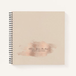 Glam Rose Gold Kupferfolie | Skizzen und Ideen Notizbuch