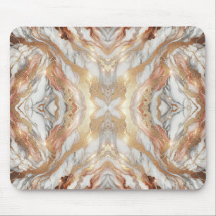 Glam Rose Gold Luxuriös Modisch Marmor Schmetterli Mousepad