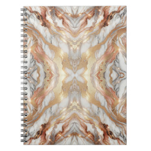 Glam Rose Gold Luxuriös Trendige Marmor Butterfly Notizblock
