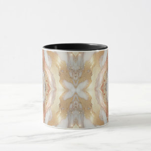 Glam Rose Gold Luxuriöse Trendy Marble Butterfly Tasse