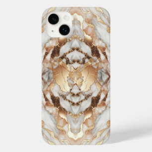 Glam Rose Gold Luxuriöses Trendy Marble Case-Mate iPhone 14 Plus Hülle
