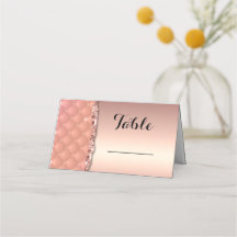 Glam Rose Gold Ripped Glitzer Metallic