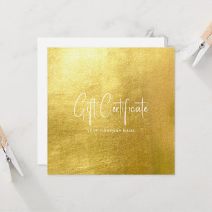 Glam Salon Gold & White Chic Geschenkgutschein Einladung