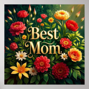 Glam Schöne Blume für den Muttertag Poster