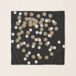 Glam schwarz-weiße Punkte Champagner Gold Konfetti Schal<br><div class="desc">Glam schwarz-weiße Punkte Glitzer Champagner Gold Konfetti Mode Accessoires.</div>