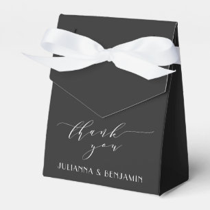 Glam Schwarzes Weißes Modernes Elegantes Hochzeits Geschenkschachtel