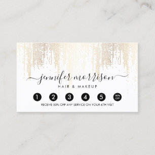 Glam Script Gold Confetti Loyalität Treuekarte