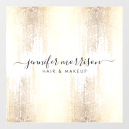 Glam Script Gold Confetti Rain Fensteraufkleber