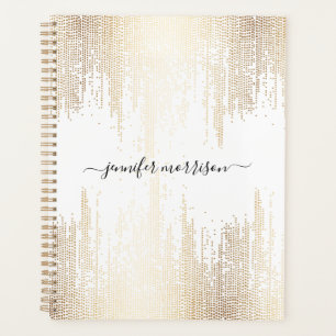 Glam Script Gold Confetti Rain Planer