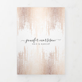Glam Script Rose Gold Confetti Rain Broschüre