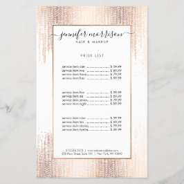 Glam Script Rose Gold Confetti Rain Flyer