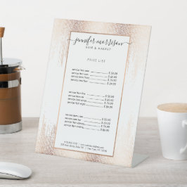Glam Script Rose Gold Confetti Rain Sockelschild