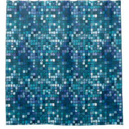 Glam Sequins Grid Texture Modernes Muster Duschvorhang