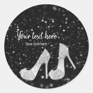 Glam Shoes High Heels für jeden Anlaß Runder Aufkleber