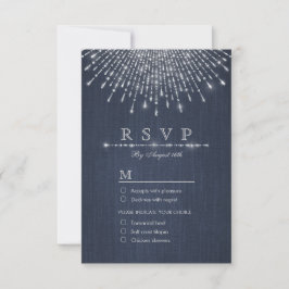 Glam Silber Glitzer Deko Jahrgang Hochzeit UAWG RSVP Karte
