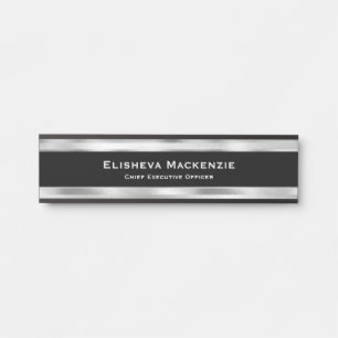 Glam Silber Professionelles Bürotürschild Schilder