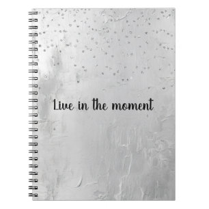 Glam Silver Confetti Notizblock