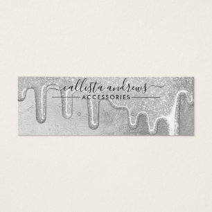 Glam Silver Thick Glitzer Tropfen erhalten Anzeige