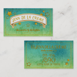 Glam Starry Nights Surfen Vintag Visitenkarte