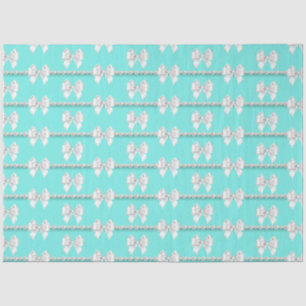 Glam Teal Aqua Tiffany Perlen Thema Formal Seidenpapier