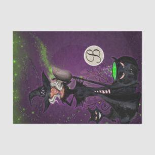 Glam Witch Halloween-Monogrammbuchstabe Initiale Seidenpapier