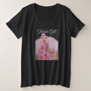 Glama Gal Damen Plus-Größe Basic T-Shirt