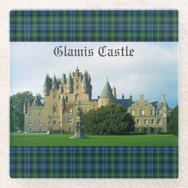 Glamis Castle Angus Scotland Landschaftlich Glasuntersetzer (Vorderseite)