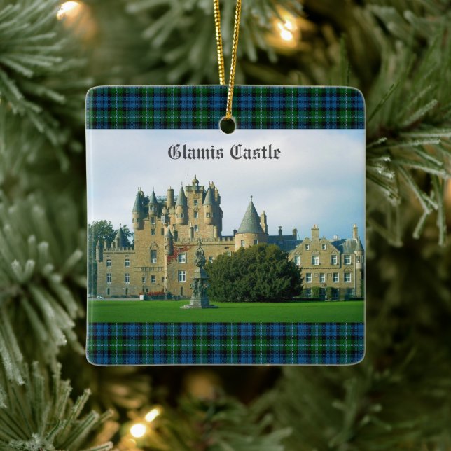 Glamis Castle Angus Scotland Landschaftlich Keramikornament (Baum)