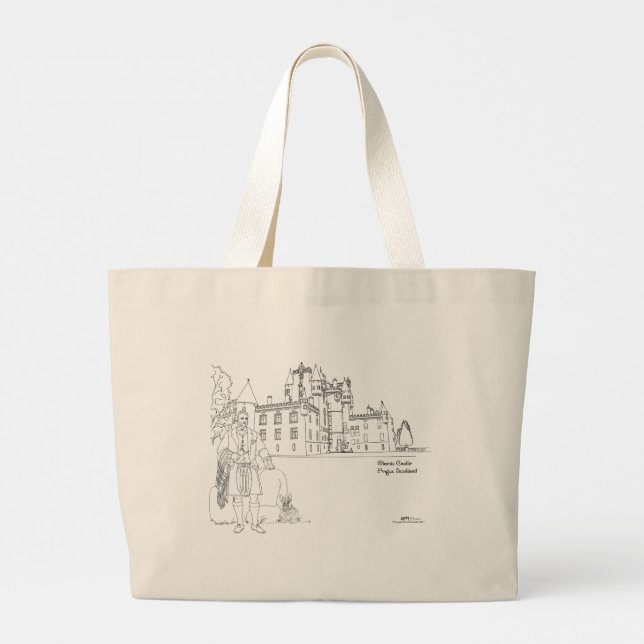Glamis Castle Scotland Tote Bag Jumbo Stoffbeutel (Rückseite)