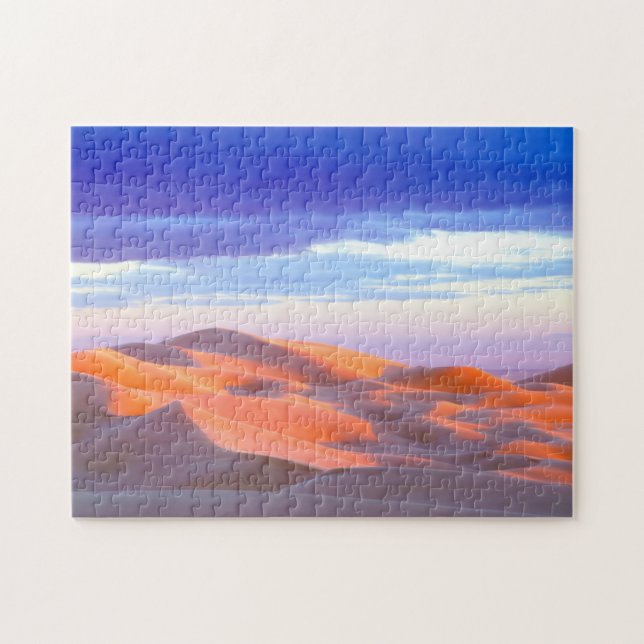 Glamis Sand Dunes bei Sonnenuntergang Puzzle (Horizontal)