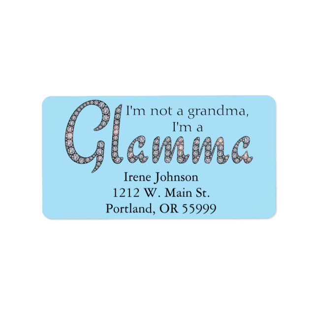 Glamma Bling-Design-Adressetiketten Adressaufkleber (Vorne)
