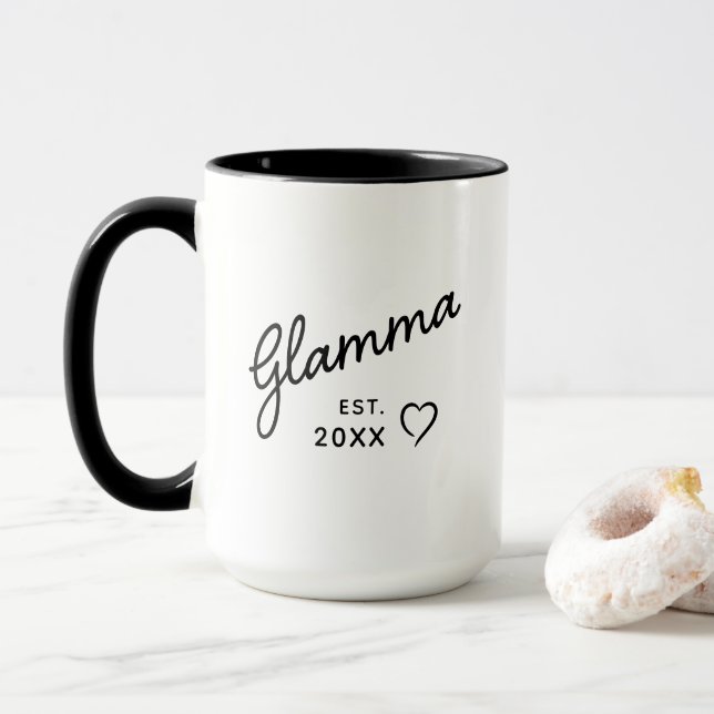 Glamma Established Date Modern Family  Tasse (Mit Donut)