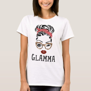 Glamma Face Wink Eyes Familie Matching Oma Geschen T-Shirt