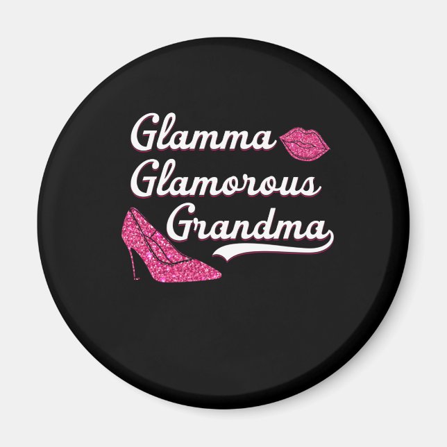 Glamma Glamour Grandma Muttertag Magnet (Vorne)
