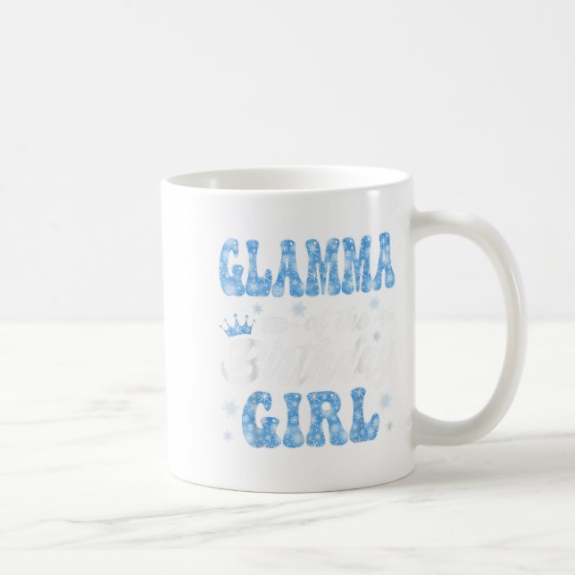 Glamma of the Birthday Girl Snowflakes Winter Chri Kaffeetasse (Rechts)