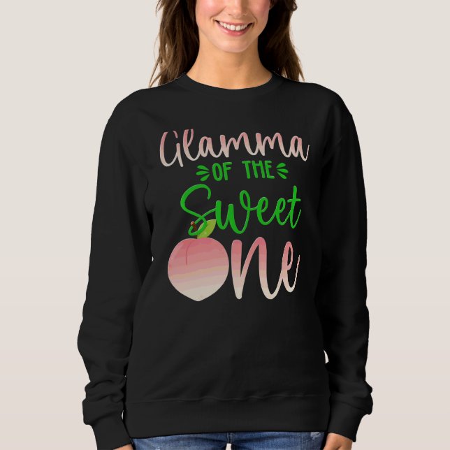 Glamma of the Birthday One Peach 1st Summer Frucht Sweatshirt (Vorderseite)
