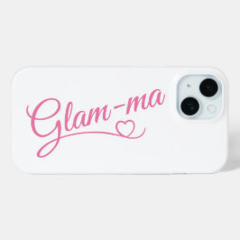 Glamma pink auf weiß Case-Mate iPhone hülle