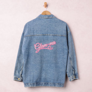 Glamma pink/weiß Denim Jacket Jeansjacke