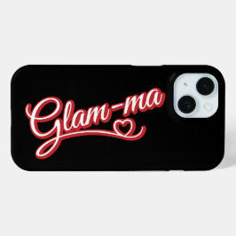 Glamma rot/weiß auf schwarz Case-Mate iPhone hülle